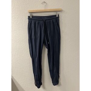 Zyia Women's Size Small Ankle Zip Joggers Sweatpants Navy Blue‎ Athletic
